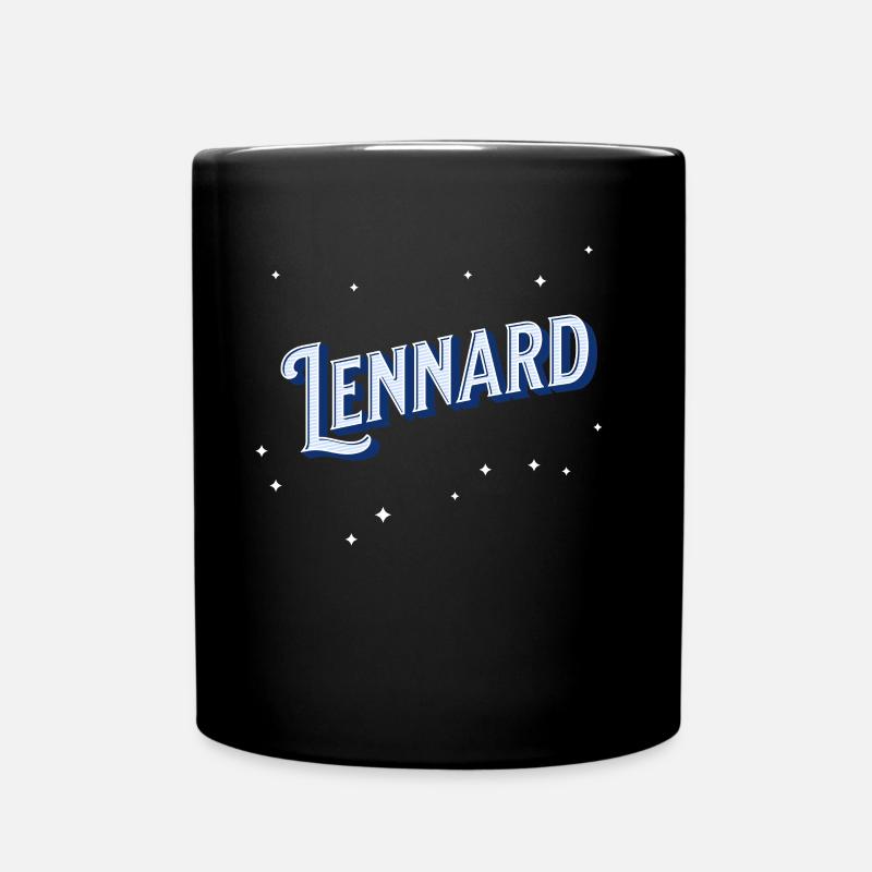 Lennard Namen personalisiert - Tasse einfarbig - Schwarz