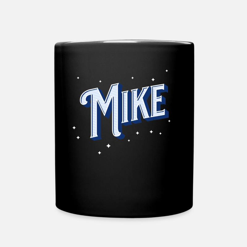 Mike Namen personalisiert - Tasse einfarbig - Schwarz