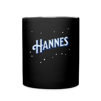 Hannes' name personalized - Full Colour Mug - black - Front