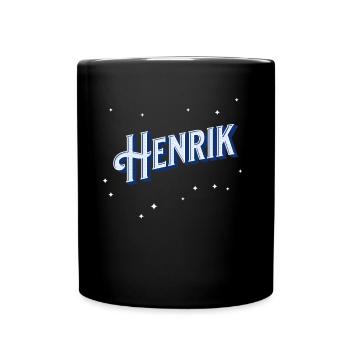 Henrik Namen personalisiert - Tasse einfarbig - Schwarz - Vorne