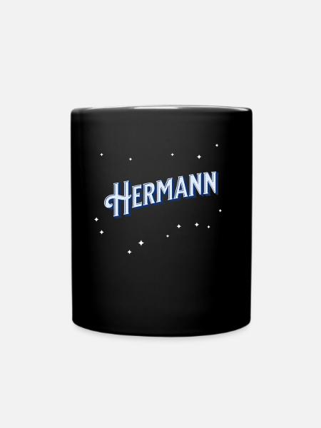 Hermann Namen personalisiert - Tasse einfarbig - Schwarz
