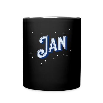 Jan name personalized - Full Colour Mug - black - Front