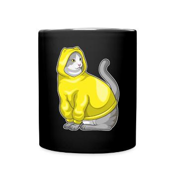 Sweat à capuche d’hiver pour chat - Mug uni - noir - Devant