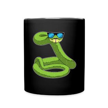 Schlange Sonnenbrille - Tasse einfarbig - Schwarz - Vorne