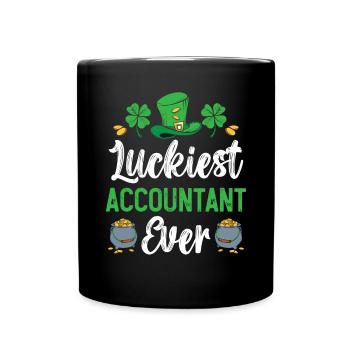 Glücklichster Buchhalter aller Zeiten St. Patrick's Day - Tasse einfarbig - Schwarz - Vorne