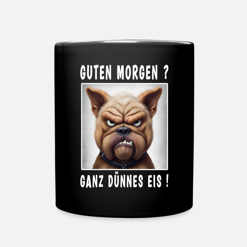 Guten Morgen ganz dünnes Eis - Tasse einfarbig - Schwarz