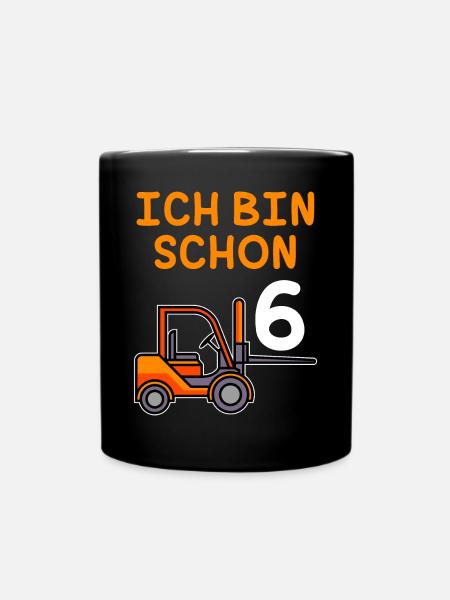 6. Geburtstag Junge 6 Jahre - Tasse einfarbig - Schwarz