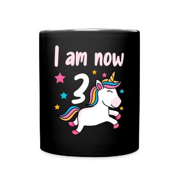 3rd Birthday Girl 3 Years - Full Colour Mug - black - Front
