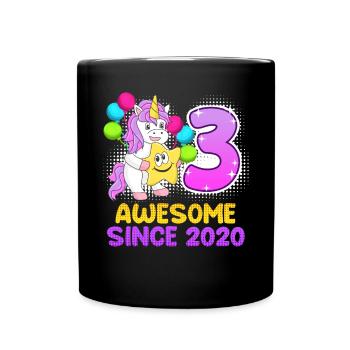 3rd birthday girl 3 years - Full Colour Mug - black - Front