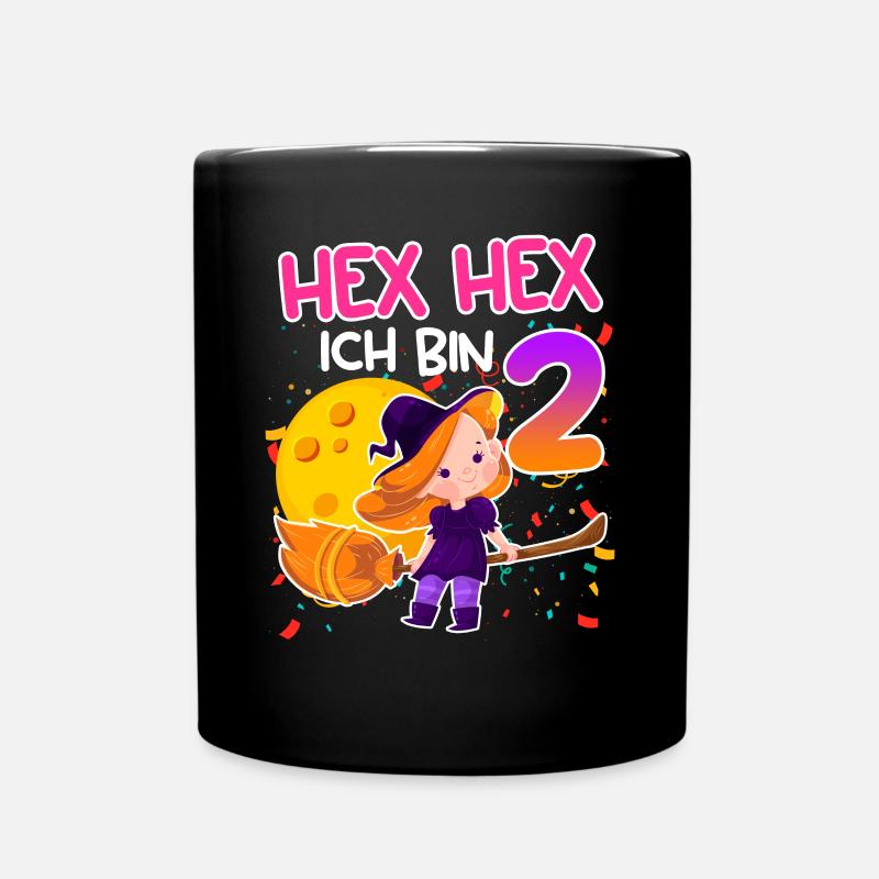 2. Geburtstag Mädchen 2 Jahre - Tasse einfarbig - Schwarz