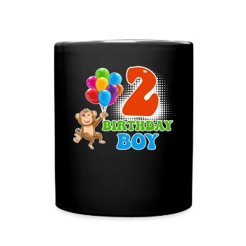 Birthday Boy 2 Years Young Son Nephew - Full Colour Mug - black - Front
