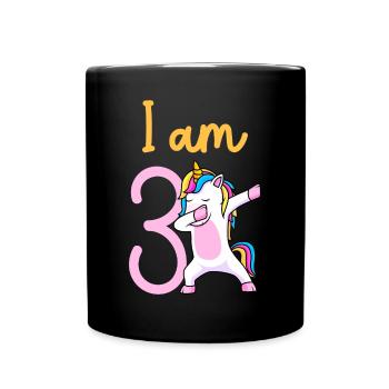 3rd Birthday Girl 3 Years - Full Colour Mug - black - Front
