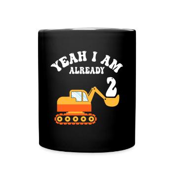 2ème anniversaire garçon 2 ans - Mug uni - noir - Devant