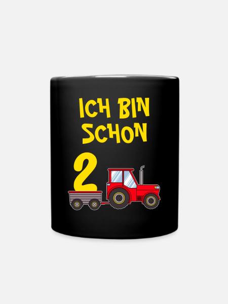 2. Geburtstag Junge 2 Jahre - Tasse einfarbig - Schwarz