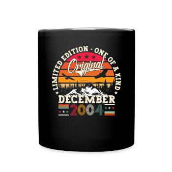 Original December 2004 18th Birthday Gift - Full Colour Mug - black - Front