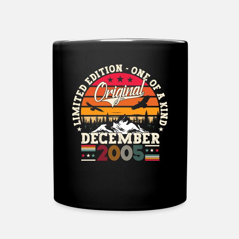 Décembre Année 2005 Cadeau du 17e anniversaire - Mug uni - noir