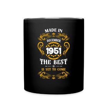Made In January 1951 The Best - Tasse einfarbig - Schwarz - Vorne