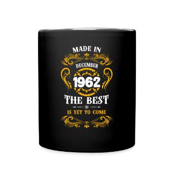 Made In January 1962 The Best - Full Colour Mug - black - Front