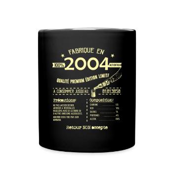 Super Original Anniversaire 19 ans vintage 2004 - Mug uni - noir - Devant
