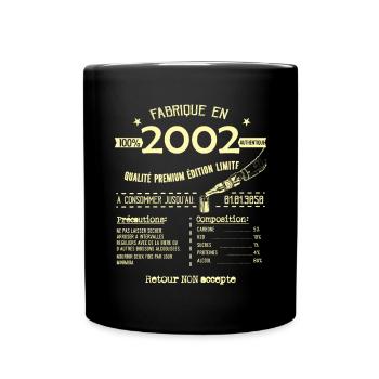 Super Original Anniversaire 21 ans vintage 2002 - Mug uni - noir - Devant