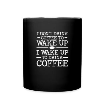 Coffee Caffeine Espresso Barista Gift - Full Colour Mug - black - Front