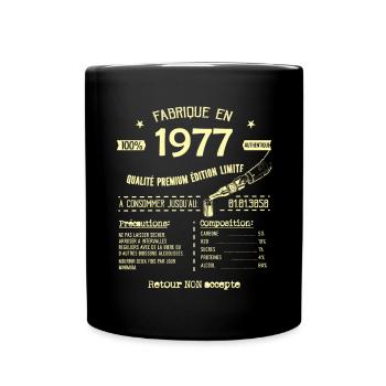 Super Original Anniversaire 46 ans vintage 1977 - Mug uni - noir - Devant