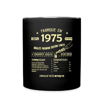 Super Original Anniversaire 48 ans vintage 1975 - Mug uni - noir - Devant