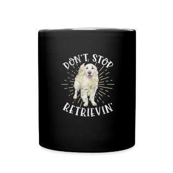 Golden Retriever - Tasse einfarbig - Schwarz - Vorne