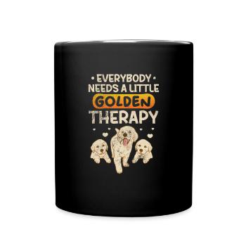 Golden Retrievers - Full Colour Mug - black - Front