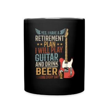 Jouer de la guitare et boire de la bière - Guitar Instrumentalis - Mug uni - noir - Devant