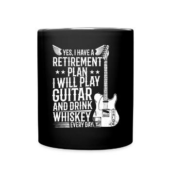 Drôle de guitariste Guitariste à la retraite Guit - Mug uni - noir - Devant