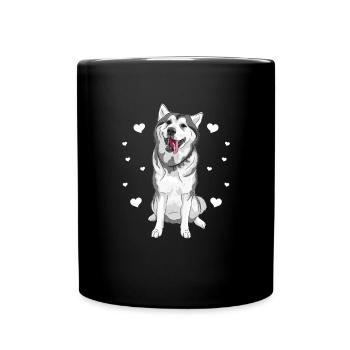 Husky Dog Dogs Siberian Husky Gift - Mug uni - noir - Devant