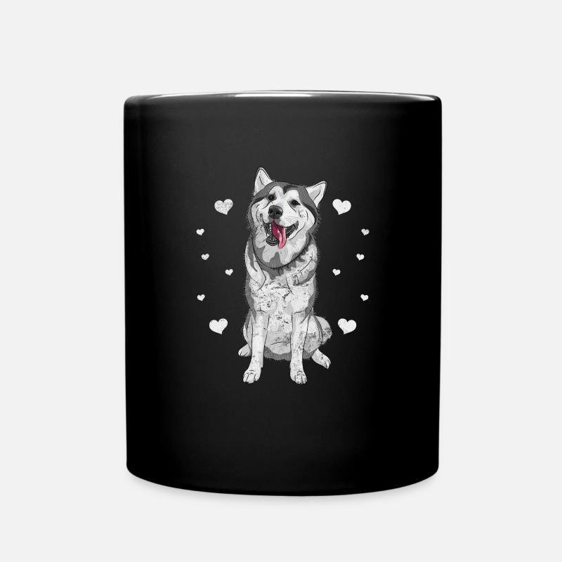 Husky - Tasse einfarbig - Schwarz
