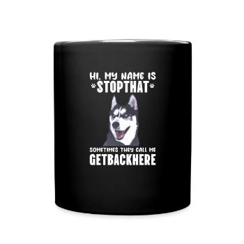 Husky Dog Dogs Siberian Husky Gift - Mug uni - noir - Devant