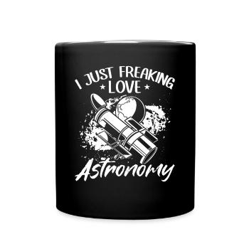 J’adore l’astronomie - Exploration spatiale - Mug uni - noir - Devant