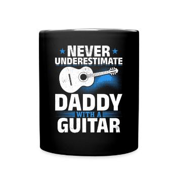 Guitariste - Ne sous-estimez jamais papa avec un G - Mug uni - noir - Devant
