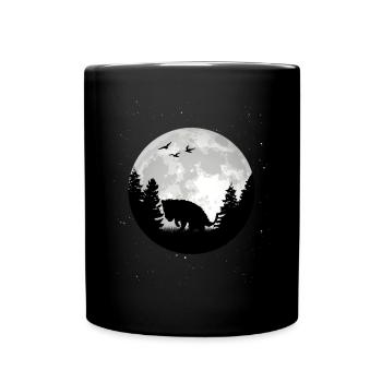Opossum Moon Possum Marsupial - Full Colour Mug - black - Front