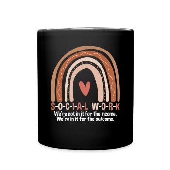 Travail social - Mug uni - noir - Devant