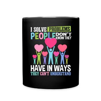 Travailleur social drôle - Mug uni - noir - Devant