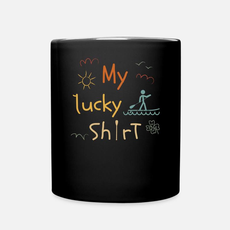 SUP paddleboarding Stand Up Paddle lustiges - Tasse einfarbig - Schwarz