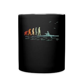 Kanuten Kanus-Rudern Kanu-Ruderer Vintage - Tasse einfarbig - Schwarz - Vorne