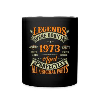 50th Birthday Vintage Legends Born In 1973 50 Year - Full Colour Mug - black - Front