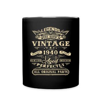 82nd Birthday Gift For Legends Born 1940 82 Yrs Ol - Full Colour Mug - black - Front