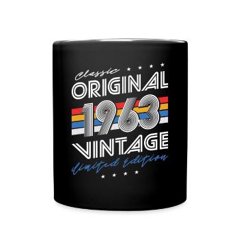 60th birthday born 1963 Classic Origial 1963 - Full Colour Mug - black - Front