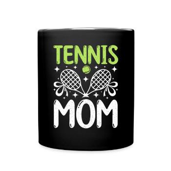 Mothers Day Mommy Tennis Mom - Full Colour Mug - black - Front