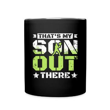 C’est mon fils là-bas tennis - Mug uni - noir - Devant