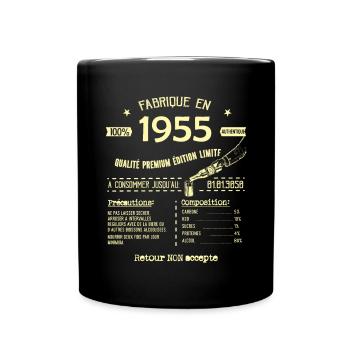 Super Original Anniversaire 68 ans vintage 1955 - Mug uni - noir - Devant