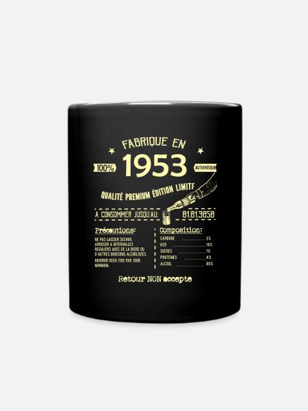 Super Original Anniversaire 70 ans vintage 1953 - Mug uni - noir