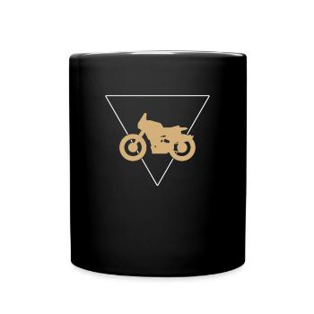 Motocyclette - Mug uni - noir - Devant