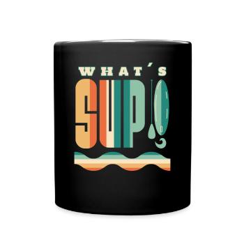 Qu’est-ce que le SUP paddle Stand Up Paddle Vintage - Mug uni - noir - Devant